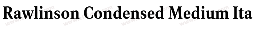 Rawlinson Condensed Medium Italic字体转换